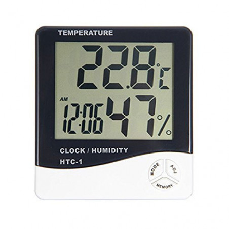 Digitale Thermometer-Hygrometer Uhr - 1