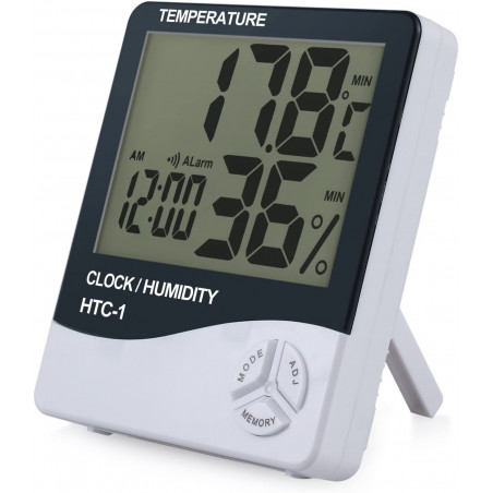 Digitale Thermometer-Hygrometer Uhr - 2