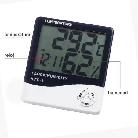 Digitale Thermometer-Hygrometer Uhr - 4