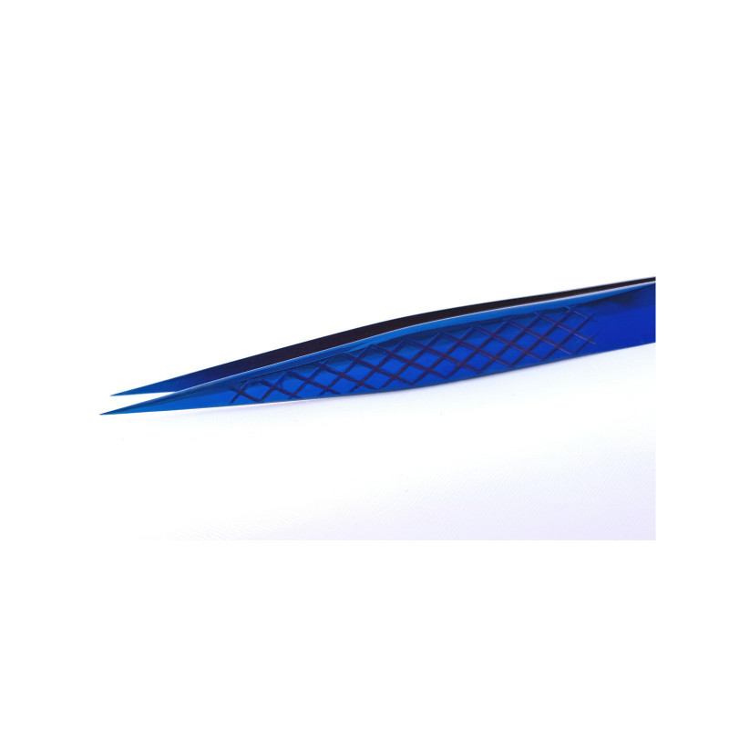 Straight Clamp Blue Mirror tip, high quality, MilyanLashes Milyanlashes - 1